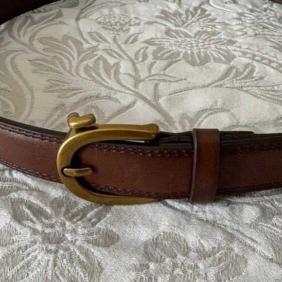 NO Holes Heavy Duty Automatic Buckle Belt Cognac Brown SzS Country Ranch Durable - Picture 4 of 10